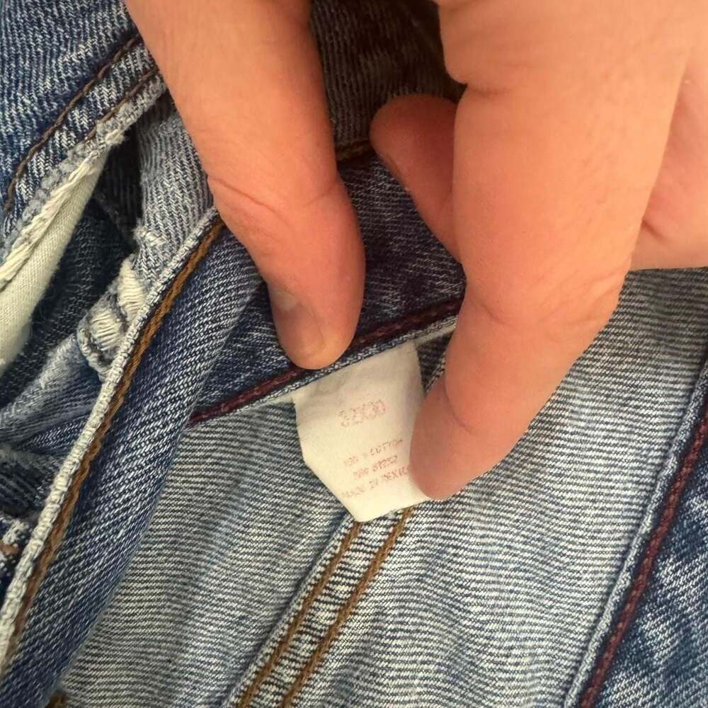 Arizona Jean Co. Original Straight Distressed Blue Jeans - Picture 3 of 8